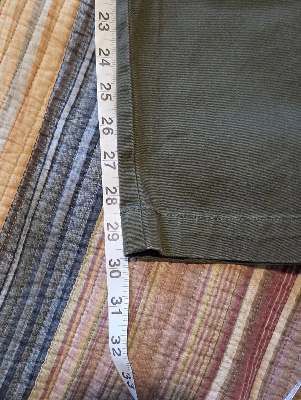 J. Crew Stretch 484 Slim Casual Dress Khaki/Chinos Military Green Men's 32x32